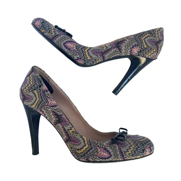 Missoni Purple Hue fabric heels pumps size 39 - Picture 2 of 10